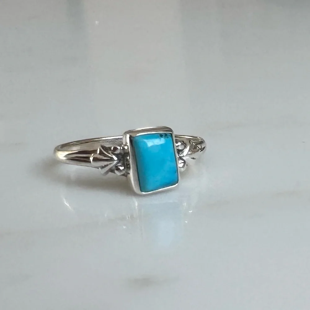 NWOT Sundance Southwest Portrait Ring, Turquoise, Sterling Silver